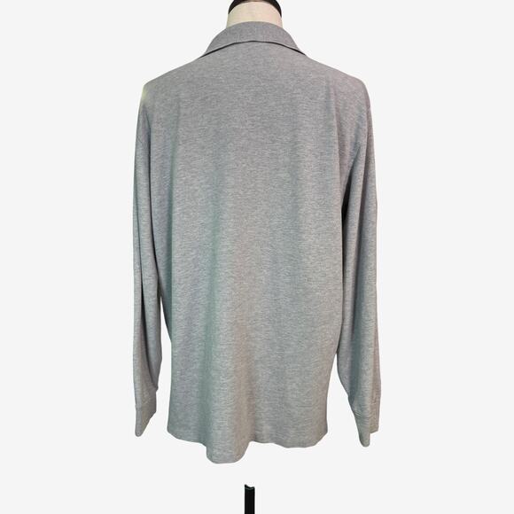 Polo Ralph Lauren Long Sleeve Polo Shirt Gray Men’s XL 100% Cotton Classic - Picture 5 of 7